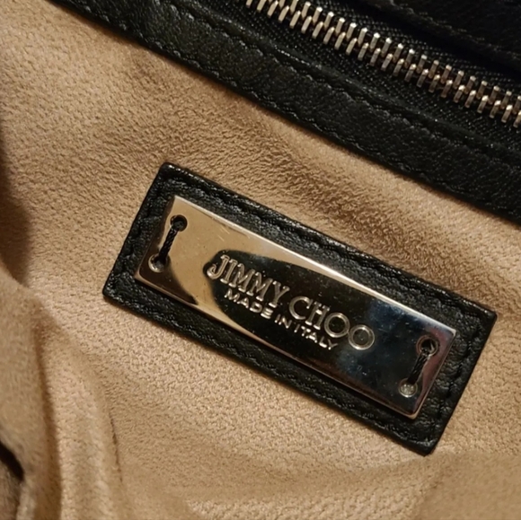 Jimmy Choo Blare Biker Leather Chain Black Bag - Picture 4 of 8